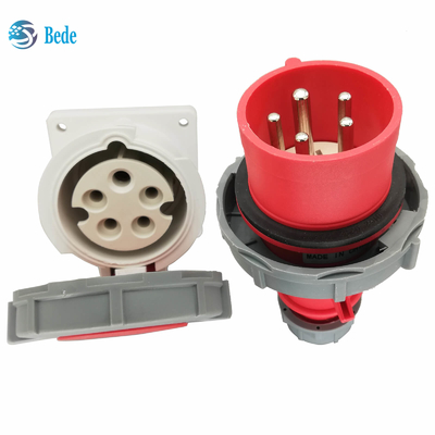 Prises industrielles imperméables 5Pins type de support de panneau 16Amp et 32Amp de 3P+N+E de la prise IP67