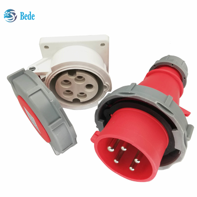 Prises industrielles imperméables 5Pins type de support de panneau 16Amp et 32Amp de 3P+N+E de la prise IP67