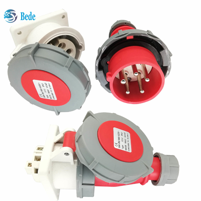 Prises industrielles imperméables 5Pins type de support de panneau 16Amp et 32Amp de 3P+N+E de la prise IP67