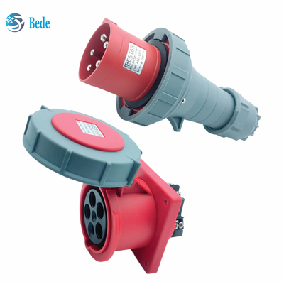 Prises industrielles imperméables 5Pins type de support de panneau 63Amp et 125Amp de 3P+N+E de la prise IP67
