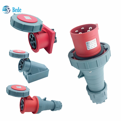 Prises industrielles imperméables 5Pins type de support de panneau 63Amp et 125Amp de 3P+N+E de la prise IP67