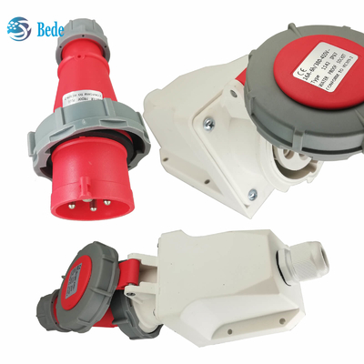 4 broches Socket électrique industriel IP67 avec type de montage murale 16A / 380 ~ 415V