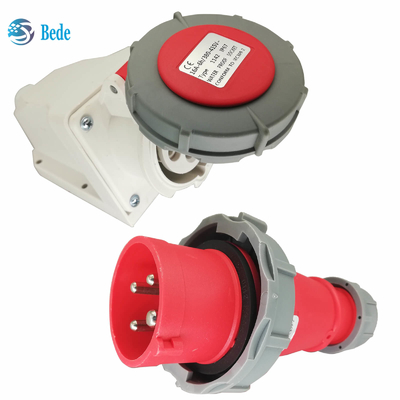 3P+E prise de prise industrielle courant nominal 32A tension 380~415V type de montage murale