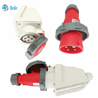 3P+E prise de prise industrielle courant nominal 32A tension 380~415V type de montage murale