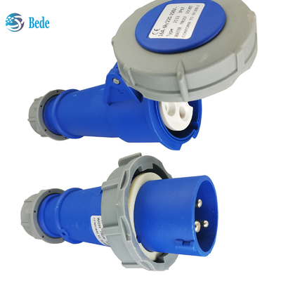 Une prise de prise industrielle à 3 broches en phase unique - avec ICE60309 standard 220~250V 32Amp