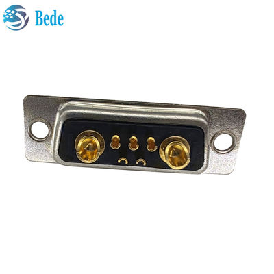 Connecteur D-Sub de planification à courant élevé DB 7W2 Connecteur féminin avec style de terminaison de la coupe de soudure et 500 cycles d'accouplement