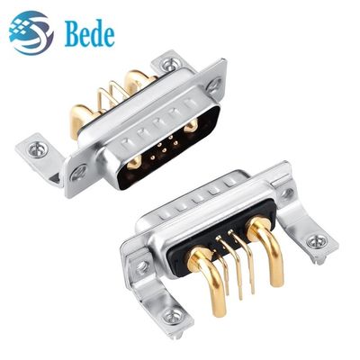 7W2 Connecteur à courant élevé coaxial D-sub angle droit/pins droits DB