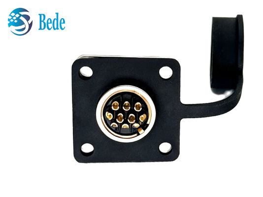 CM10 10Pins DDK Square Flange IP67 Connecteur circulaire étanche à l'eau avec terminaison de soudure