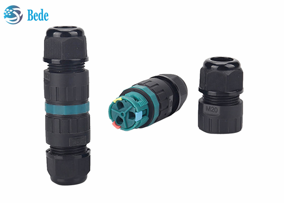 Goupille imperméable de câblage rapide du connecteur 2 de la Manche 450V 17.5A ip68 des bornes 2 du connecteur 3 de fil de preuve de l'eau M20
