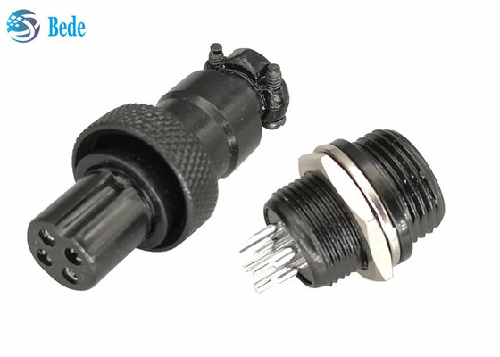 Kits mâle et femelle connecteur aviation Gx12, couleur noire, matériau en alliage de zinc