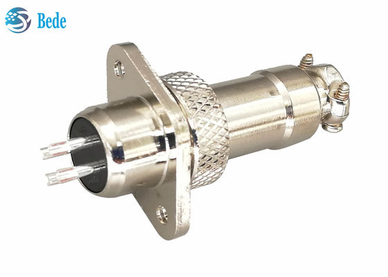 Connecteur d'aviation GX12 M12 3A 200V avec ensemble mâle et femelle à bride en losange