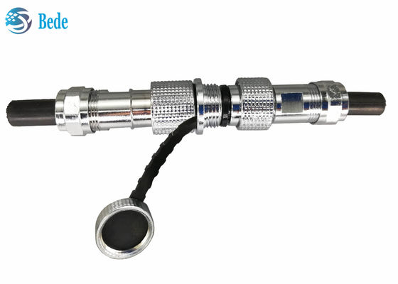 Connecteur d'aviation M12 à coque en cuivre IP68, style d'accouplement câble à câble, 2 à 7 broches