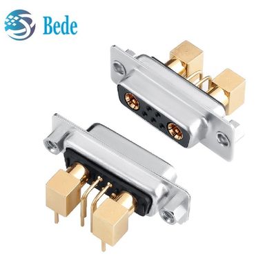 7W2 Connecteur à courant élevé coaxial D-sub angle droit/pins droits DB